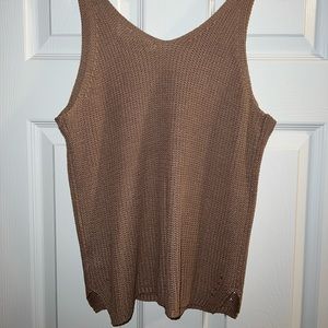 Medium Knitted Brown Tank Top